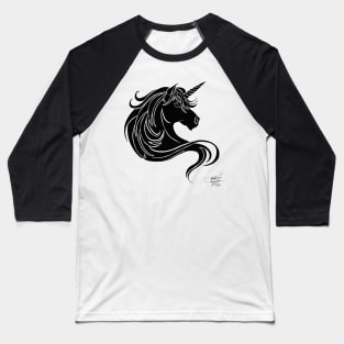 Black Unicorn Baseball T-Shirt